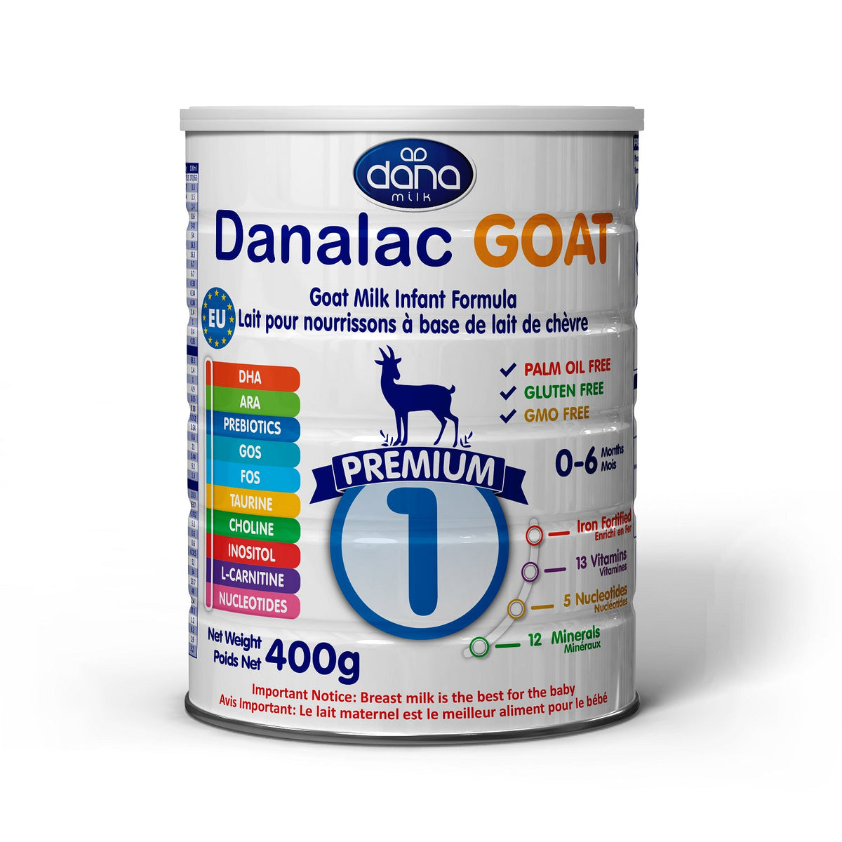 Danalac Goat Milk Infant Formula 400g Stage 1 Baby Milk Powder for Infants and Toddlers Age 0-6 Months