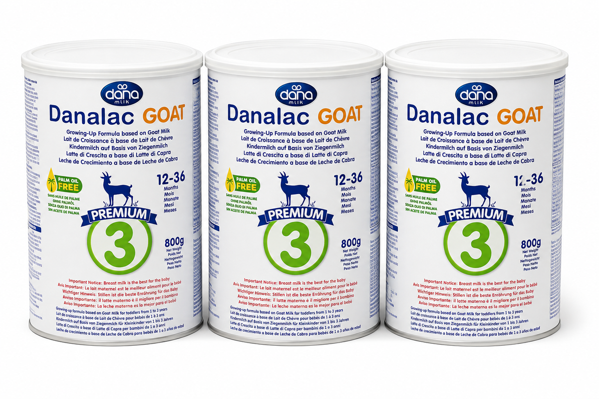 Danalac Goat Milk Growing Up Formula Stage 3 - 800g (Pack of 3)